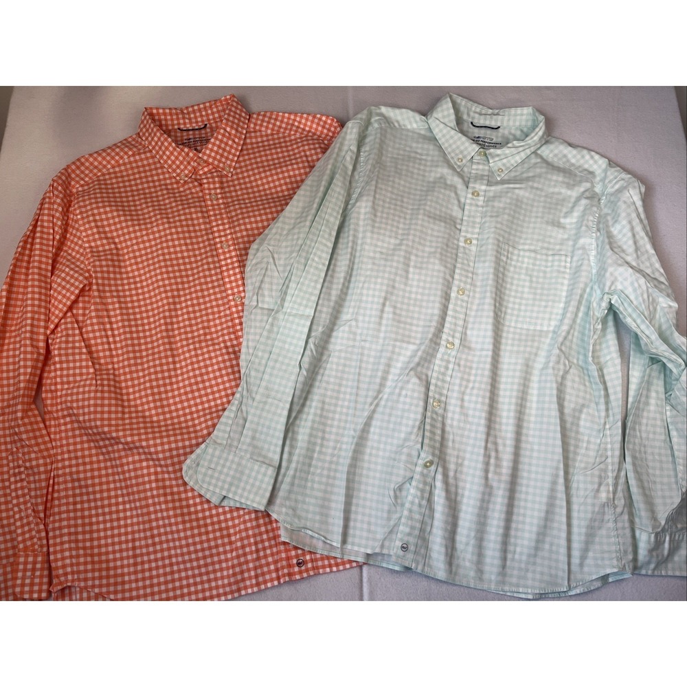 Lot of 2 Vineyard Vines Shirts Mens XL On The Go Performance OTG brrr
